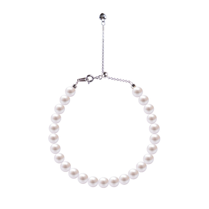 French Minimal Pearl Bracelet in S925 Silver