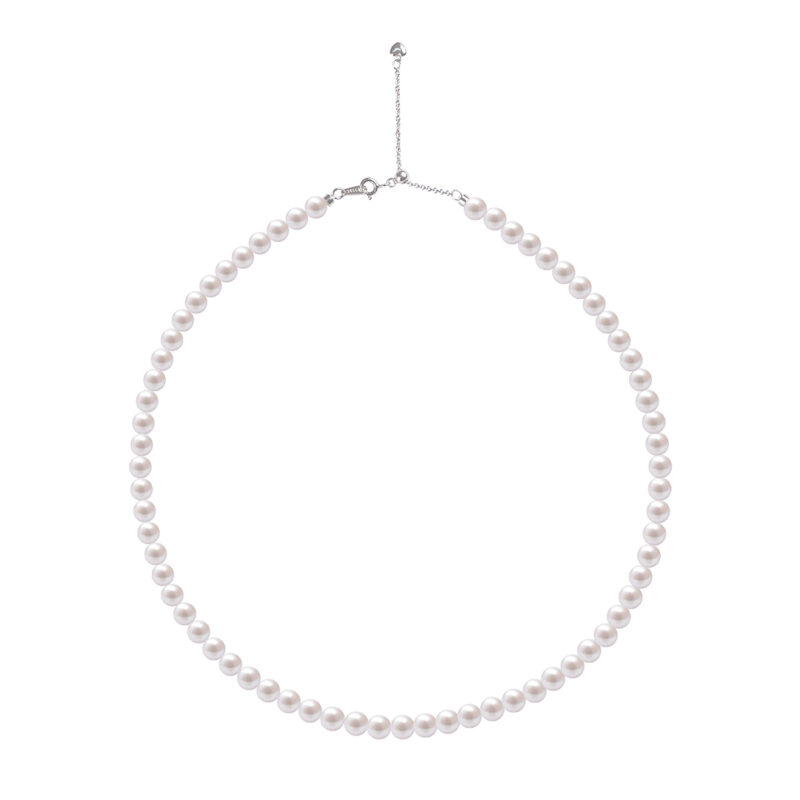 French Minimal Natural Pearl Necklace, Elegant Luxury