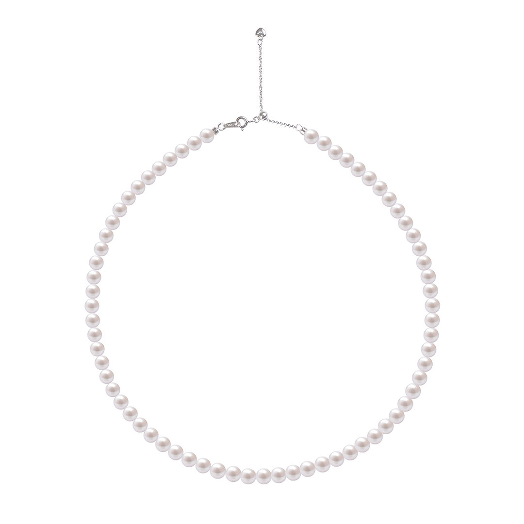 French Minimal Natural Pearl Necklace, Elegant Luxury