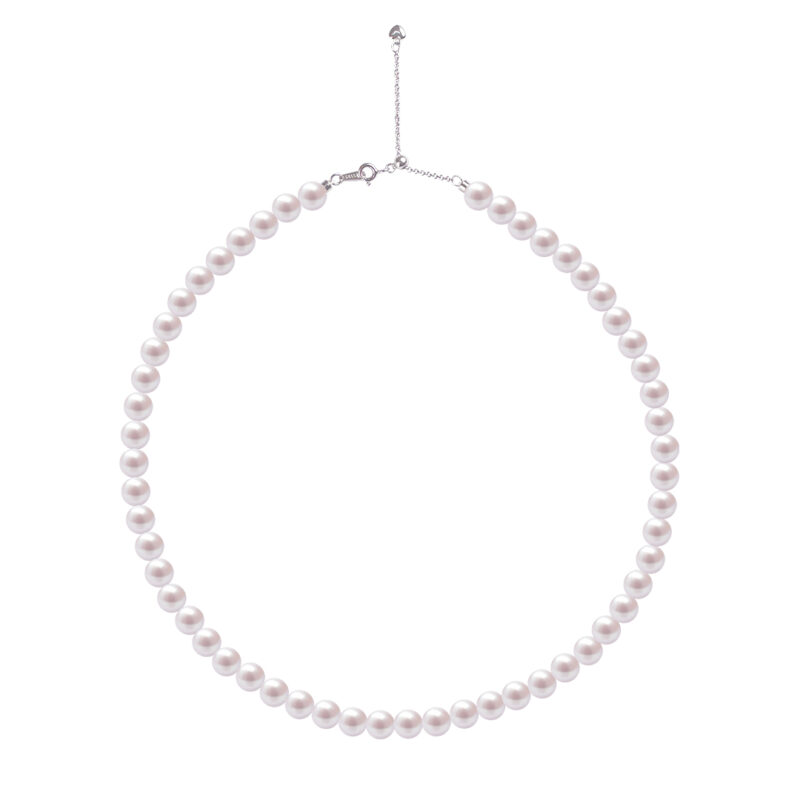 French Minimal Natural Pearl Necklace Elegant Luxe