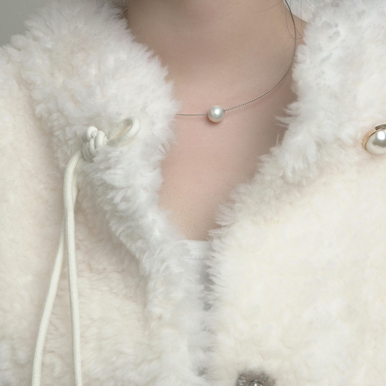 Akoya Pearl Necklace Minimal Elegant Designer Style