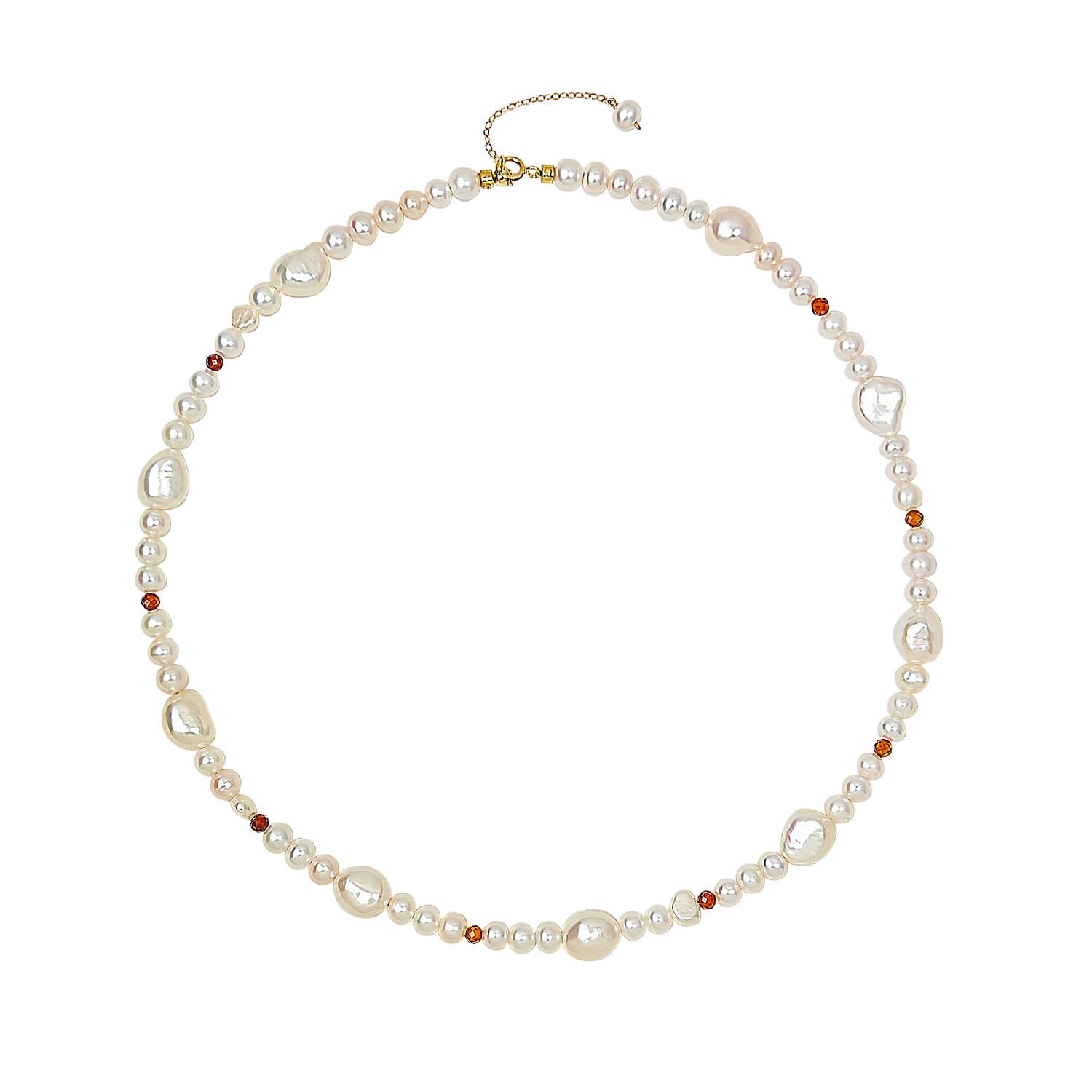 French Vintage Freshwater Pearl Crystal Necklace