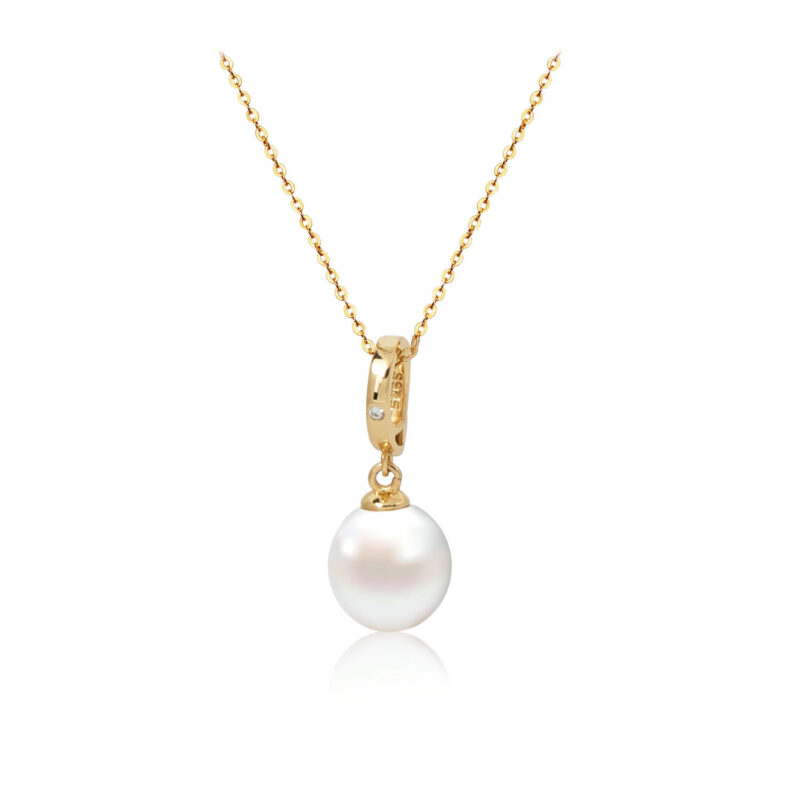 Freshwater Pearl Necklace, Gold Plated Silver Elegant
