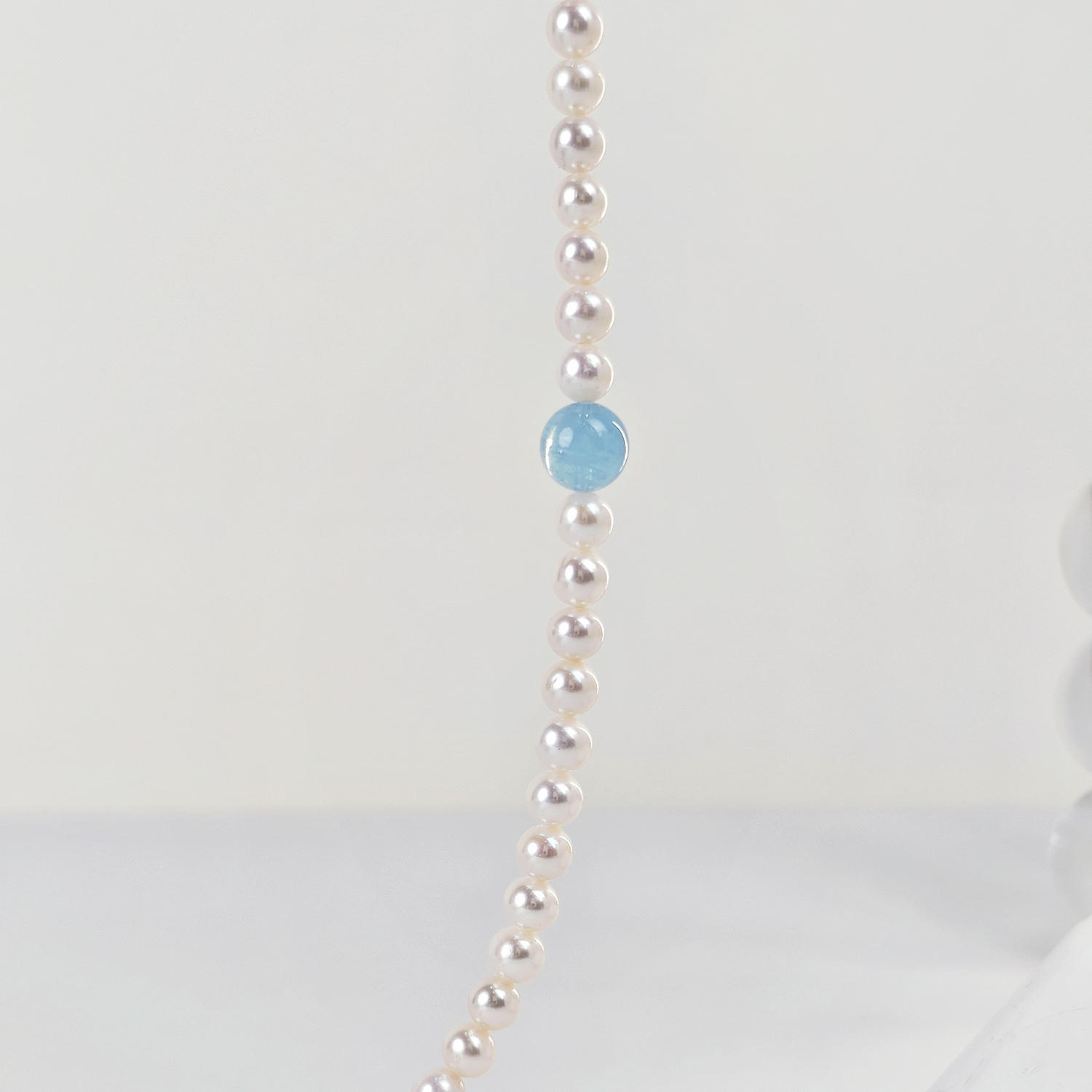 Designer Freshwater Pearl & Aquamarine Elegant Necklace