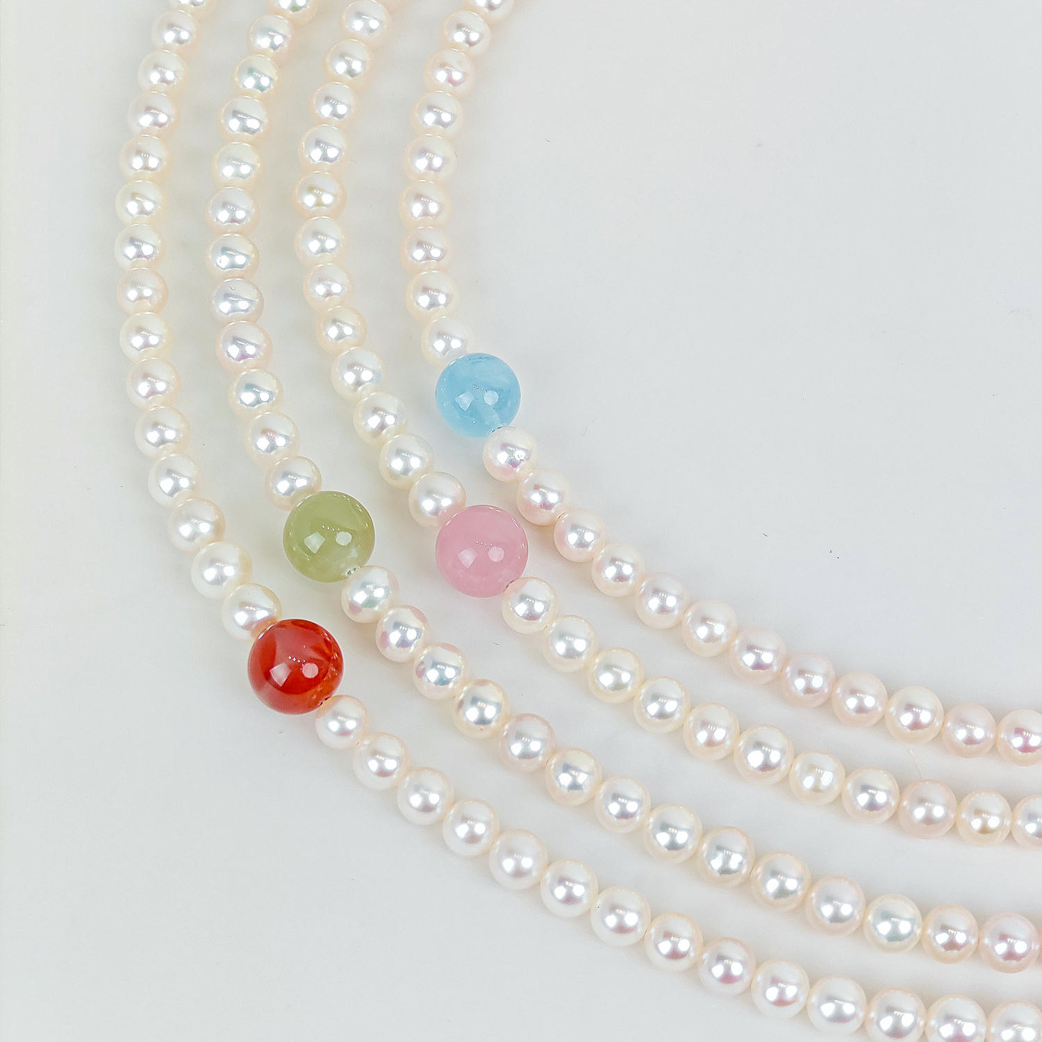 Freshwater Pearl & Crystal Necklace, Elegant Minimal Design