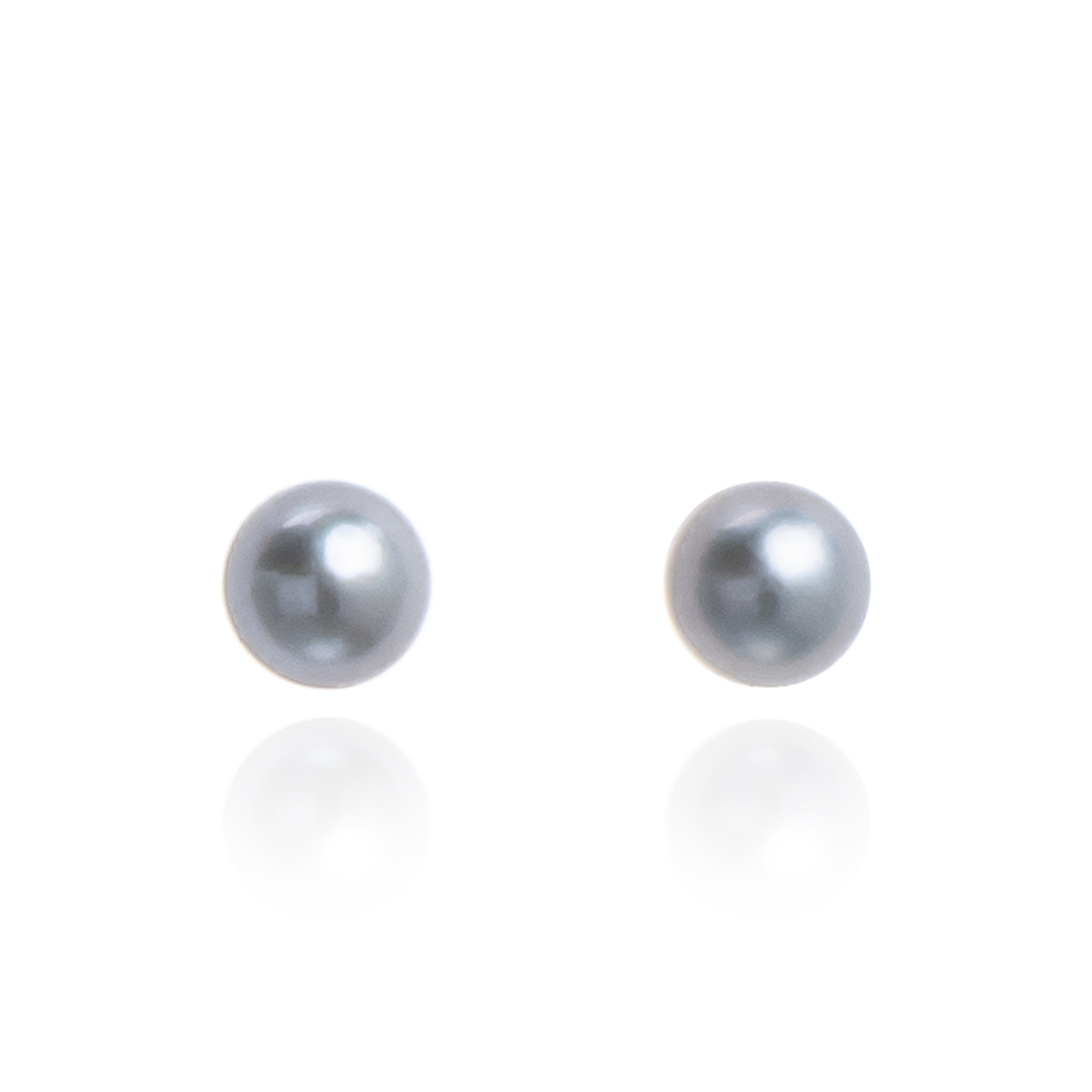 Grey Akoya Pearl Minimalist Elegant Designer Earrings