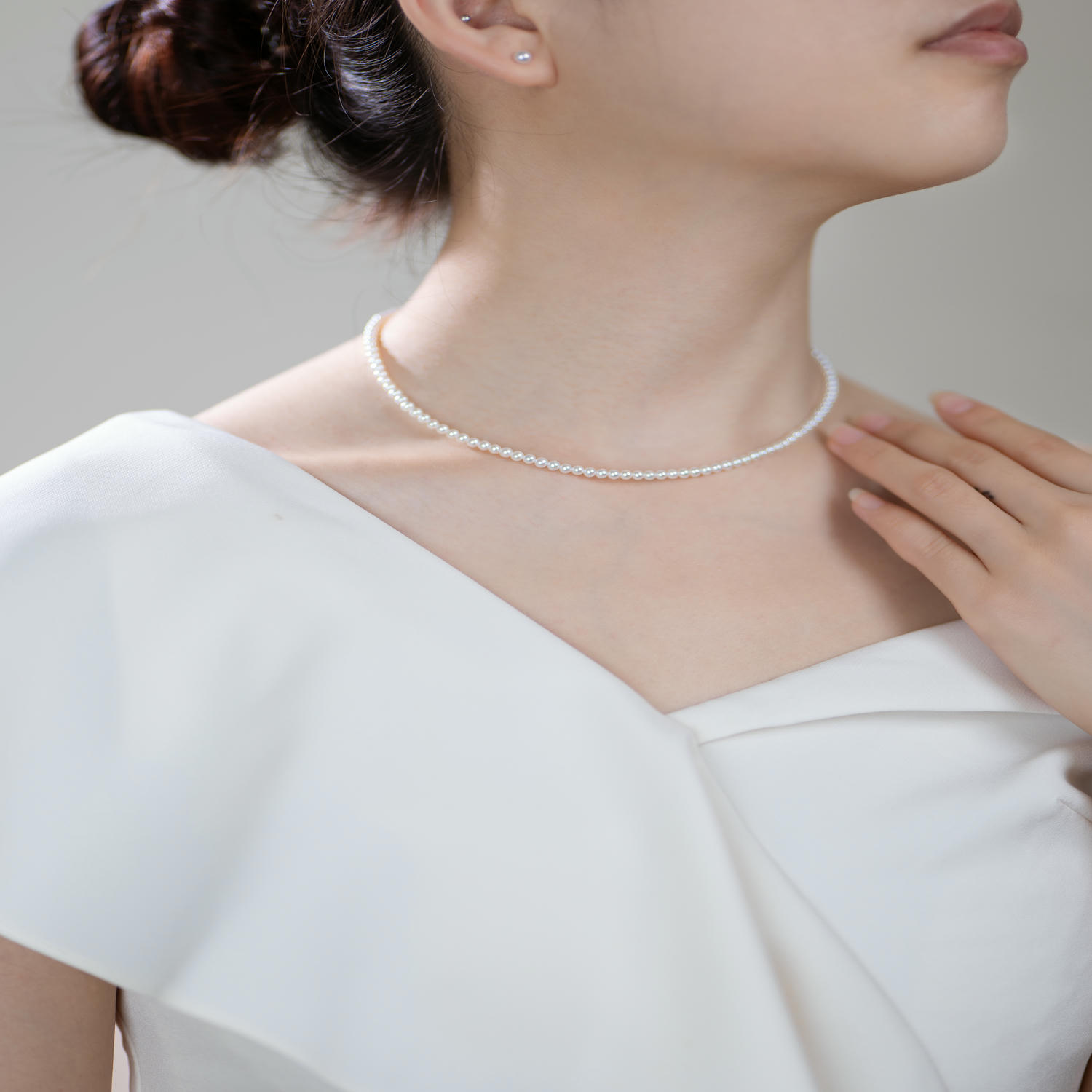 Minimalist French Freshwater Pearl Necklace