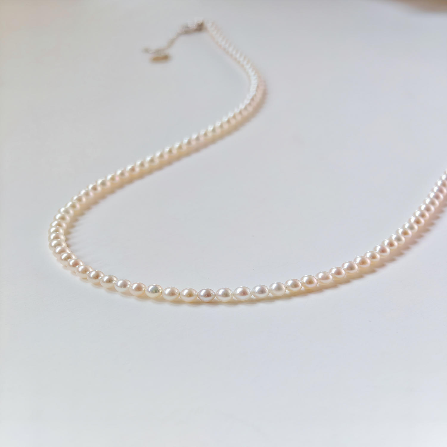 Minimalist French Natural Pearl Necklace, Elegant Luxe