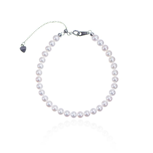 French Elegant Freshwater Pearl S925 Silver Bracelet