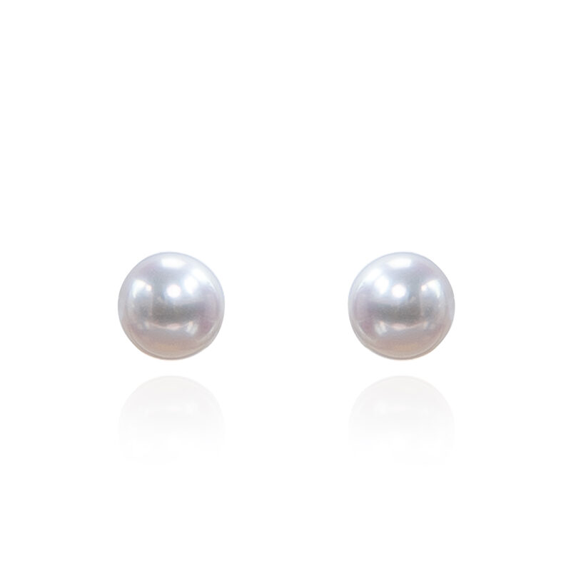 Akoya Pearl Stud Earrings Minimal Elegant Designer