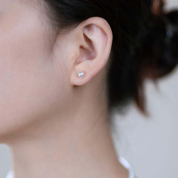 Akoya Pearl Minimal Elegant Designer Stud Earrings