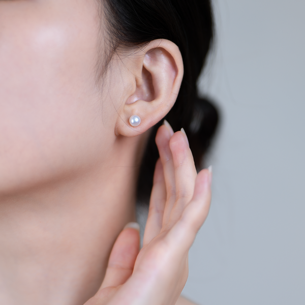 Akoya Pearl Earrings Minimal Elegant Designer Style