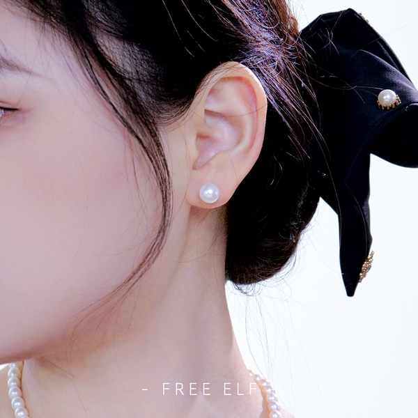 Elegant Minimalist Natural Pearl Stud Earrings