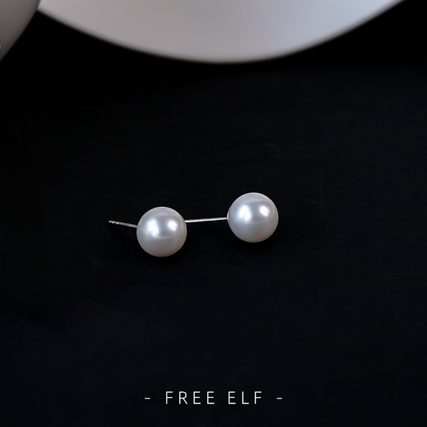 Elegant Minimal Pearl Earrings in S925 Silver