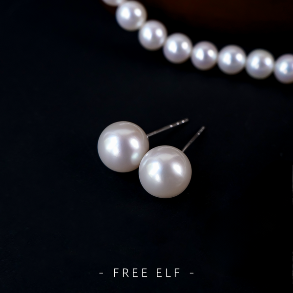 Minimalist Elegant Natural Pearl Stud Earrings