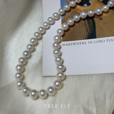 Elegant Akoya Pearl Necklace Minimal French Luxury
