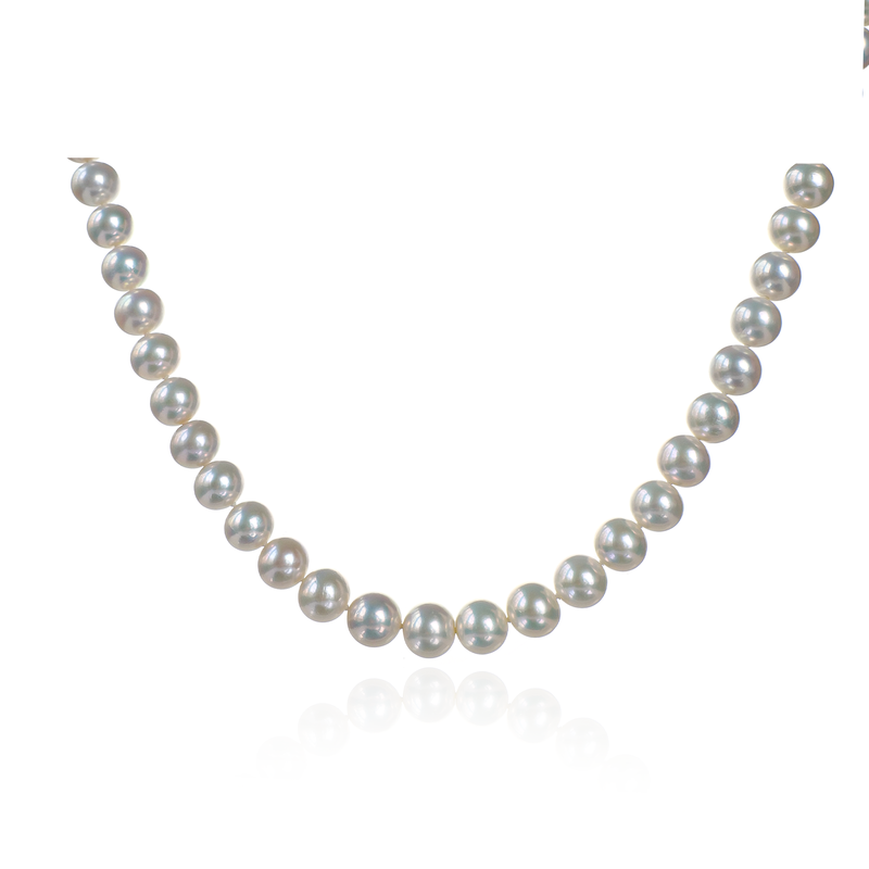 Elegant French Style Akoya Pearl Necklace