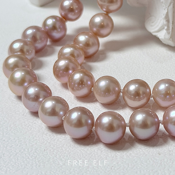 French Elegant Natural Purple Pearl Necklace