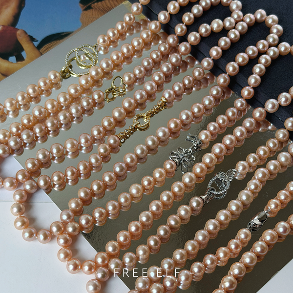 Champagne Freshwater Pearl Necklace French Elegance