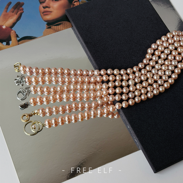 French Elegant Freshwater Pearl Necklace Designer Luxe