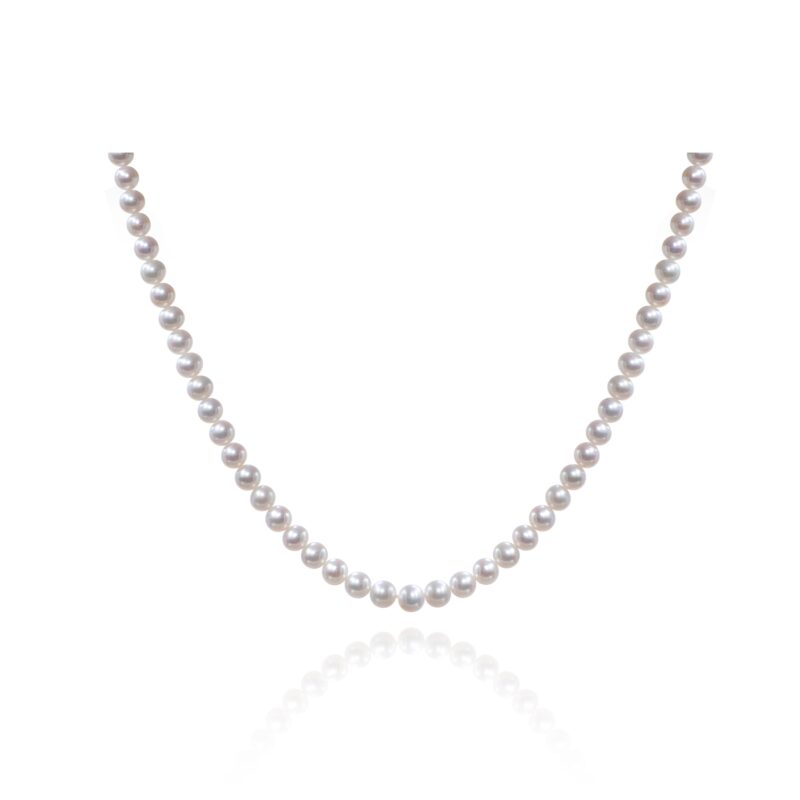 Akoya Pearl Necklace Elegant French Minimal Design