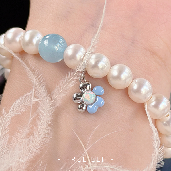 Freshwater Pearl Crystal Bracelet Elegant Luxury Style