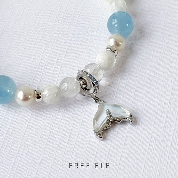 Freshwater Pearl Aquamarine Elegant Crystal Bracelet