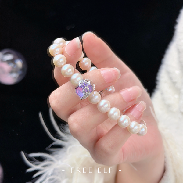 Freshwater Pearl Amethyst Elegant French Bracelet