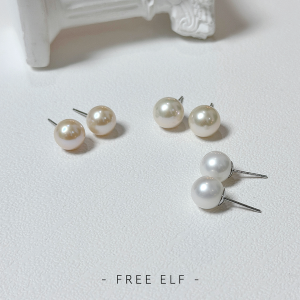 Minimalist Freshwater Pearl Silver Designer Earrings