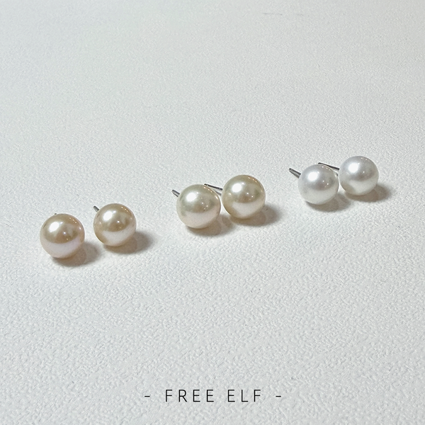 Elegant Minimalist Natural Pearl Stud Earrings