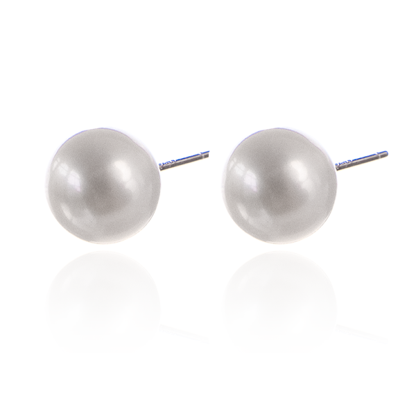 Natural Pearl Stud Earrings, Minimal Elegant Design